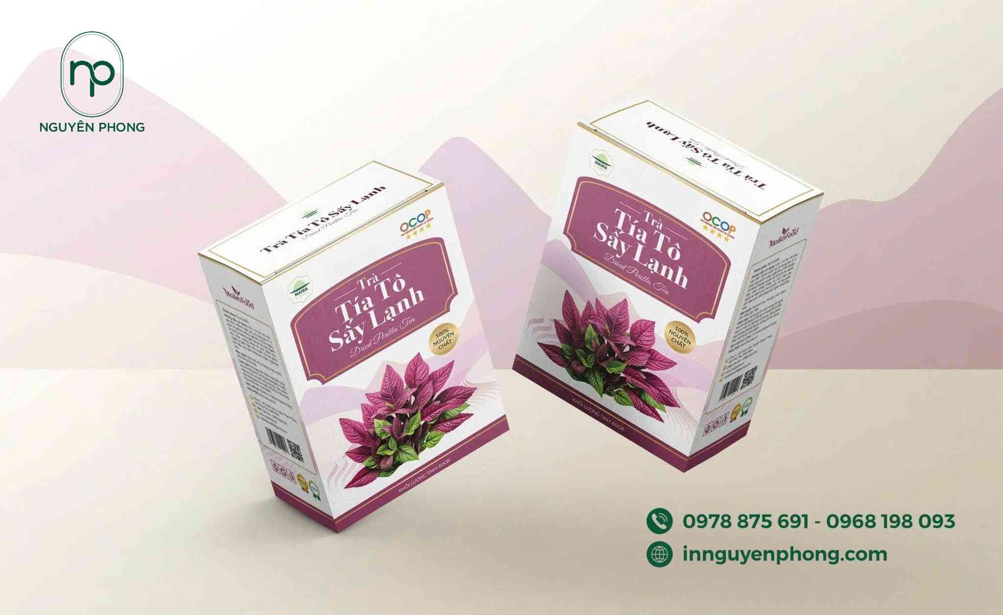 Mẫu hộp trà thiết kế thẩm mỹ
